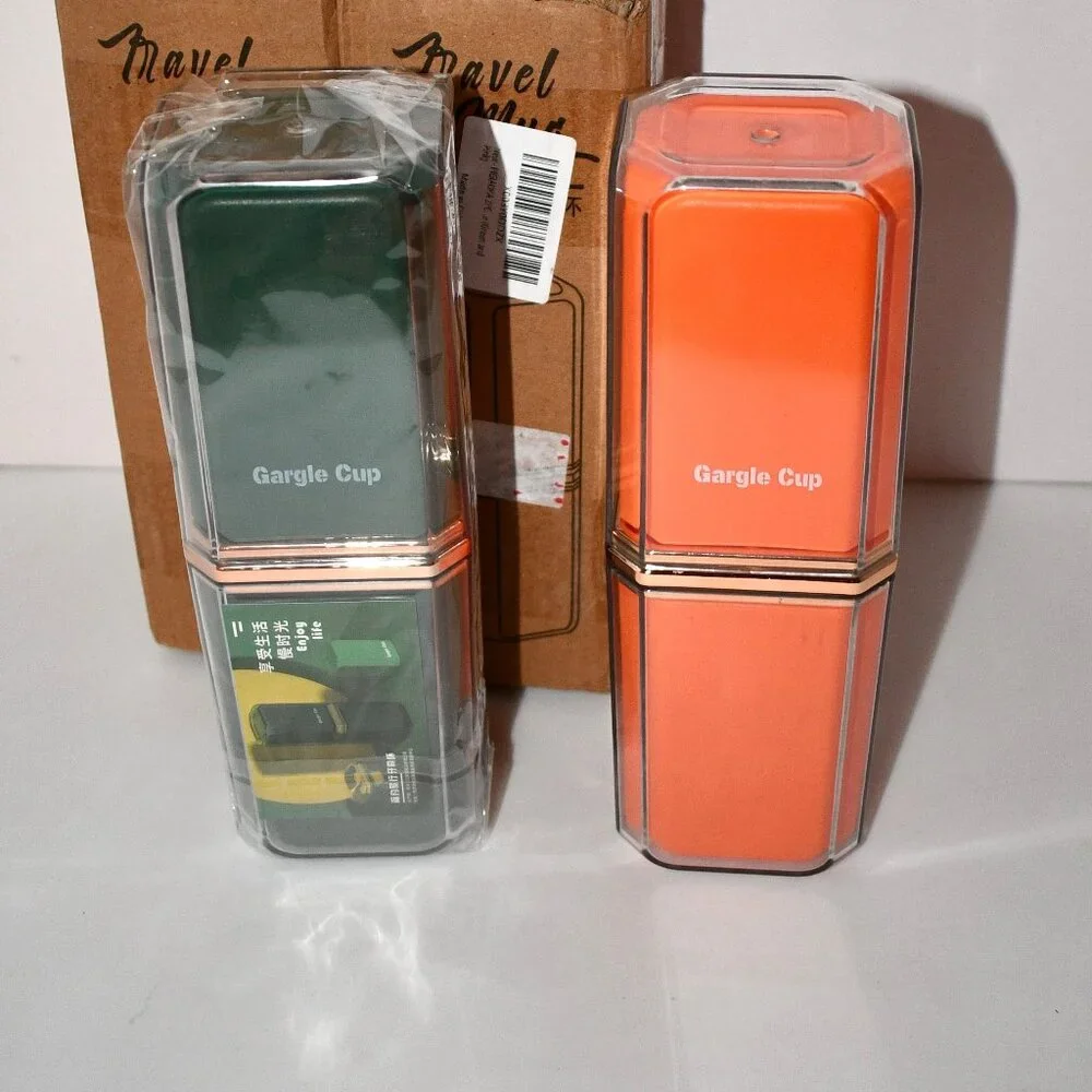 PIGIAOKA 2PCS Travel Toothbrush Case | Portable Toothbrush Holder for Toothpaste
